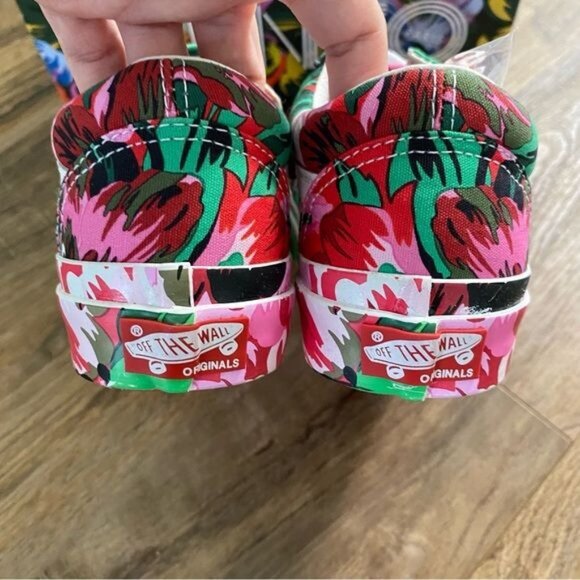 KENZO X VANS VAULT OG OLD SKOOL LX SneakersFloral Red / True White 5.5 NWT Rare - Picture 7 of 14